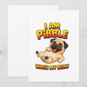 Invitation Je Suis Pibble Lave Mon Ventre (Devant / Derrière)