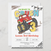 Invitation Je suis prêt à écraser Monster Truck 3e anniversai (Devant)