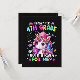 Invitation Je suis prêt pour la licorne de 4e année, premier 