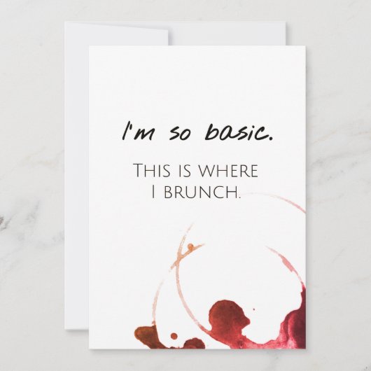 Invitation Je suis si fondamental. C'est où brunch d'I. (Devant)