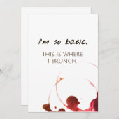 Invitation Je suis si fondamental. C'est où brunch d'I. (Devant / Derrière)