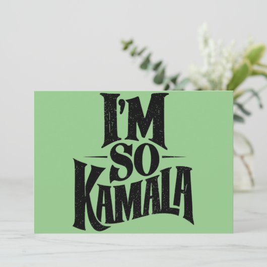 Invitation Je suis si Kamala Brat Green Meme (Debout devant)