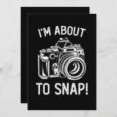 Invitation Je suis sur le point d'accrocher la photographie d (Devant / Derrière)