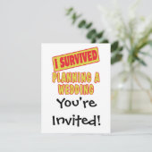 INVITATION JE SUIS SURVIVANT À L'ORGANISATION D'UN MARIAGE (Debout devant)