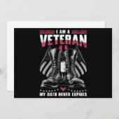 Invitation Je suis un ancien combattant Mon serment n'expire  (Devant / Derrière)
