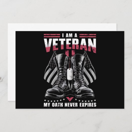 Invitation Je suis un ancien combattant Mon serment n'expire (Devant / Derrière)