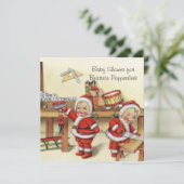 Invitation Je suis un cadeau de Noël Baby, accessoires de dou (Debout devant)