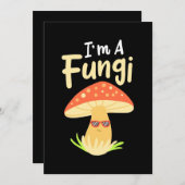 Invitation Je Suis Un Champignons (Devant / Derrière)