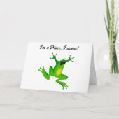 Invitation Je suis un conte de fées Prince Funny Green Frog C (Devant)