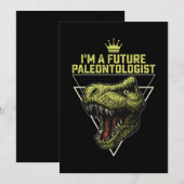 Invitation Je suis un futur paléontologue Dinosaure (Devant / Derrière)