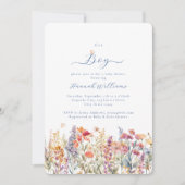 Invitation Je suis un garçon ! Moderne, Fleur sauvage, Baby s (Devant)