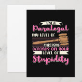 Invitation Je Suis Un Parajuriste (Devant / Derrière)