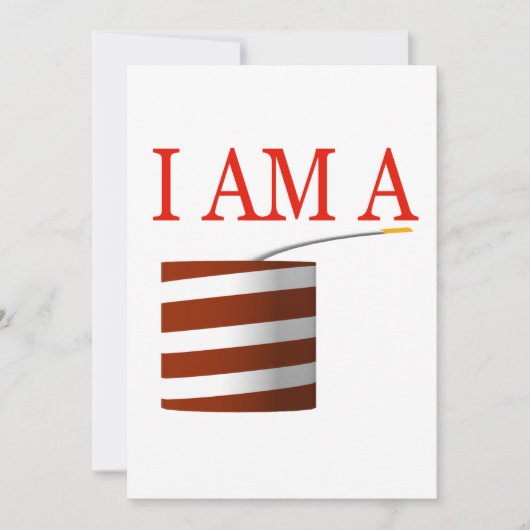 Invitation Je suis un pétard (Devant)