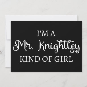 Invitation Je suis une fille de M. Knightley