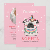 Invitation Je suis une licorne Vous êtes invité à parfumer! (Devant / Derrière)