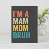 Invitation Je suis une maman maman bruh drôle rétro fête des (Debout devant)