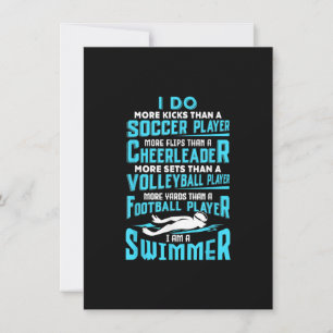 Invitation Je Suis Une Piscine Amusante Nager Un Amoureux Cad