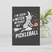 Invitation Je suis une sorcière sans mon Halloween de Pickleb (Debout devant)