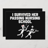 Invitation Je Survivrai à Son Passage École D'infirmiers Infi (Devant / Derrière)