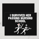 Invitation Je Survivre à Son Échec École D'Infirmière Infirmi (Devant / Derrière)