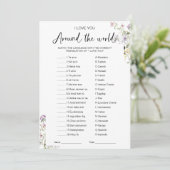 Invitation Je t'aime autour du monde Fête des mariées de jeu (Debout devant)