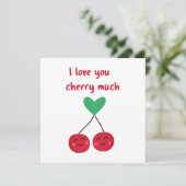 Invitation Je t'aime beaucoup Cherry Valentine (Debout devant)