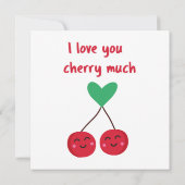 Invitation Je t'aime beaucoup Cherry Valentine (Dos)