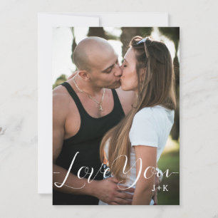 Invitation Je t'aime, couple amoureux