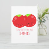 Invitation Je T'Aime De Ma Tête Tomates (Debout devant)