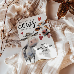 Invitation Je t'aime jusqu'à ce que les vaches rentrent à la