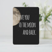 Invitation Je t'aime jusqu'à la Lune et retour Sauvegarder la (Debout devant)