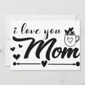 Invitation Je t'aime maman (Devant)