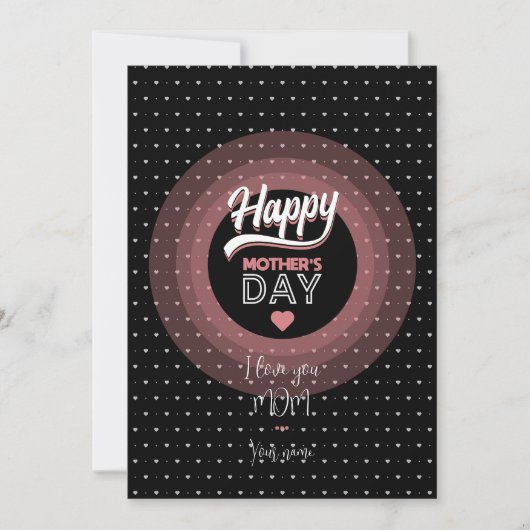 Invitation Je t'aime maman (Devant)