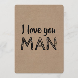 Invitation Je t'aime mec Demande de témoin de mariage drôle