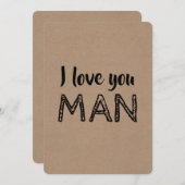Invitation Je t'aime mec Demande de témoin drôle pour le mari (Devant / Derrière)
