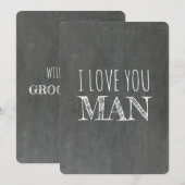 Invitation Je t'aime MONSIEUR Demande de témoin de mariage dr (Devant / Derrière)