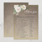 Invitation Je t'aime Mots Étrangers Fête des mariées Jeu (Devant / Derrière)