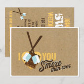 Invitation Je t'aime plus que jamais - douche de mariage (Devant / Derrière)