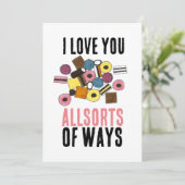 Invitation Je t'aime toutes sortes de façons Saint Valentin (Debout devant)