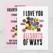 Invitation Je t'aime toutes sortes de façons Saint Valentin (Devant / Derrière)
