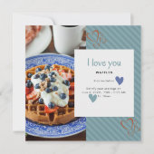 Invitation Je T'Aime Une gaufre Lot Heart Kids (Devant)