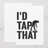 Invitation Je taperais bien ce cadeau drôle de sport de golf (Devant / Derrière)