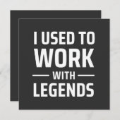 Invitation Je Travaillais Avec Des Légendes (Devant / Derrière)