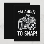 Invitation Je vais craquer Photographie drôle (Devant / Derrière)
