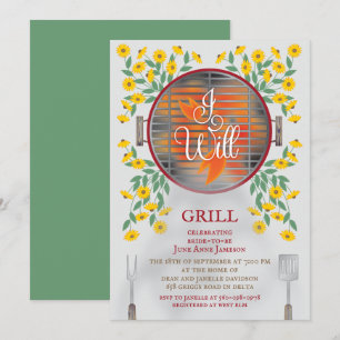 Invitation Je Vais Griller L'Invitation De Douche Nuptiale