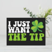 Invitation Je Veux Juste Le Conseil Shamrock St Patrick's Day (Debout devant)