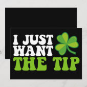 Invitation Je Veux Juste Le Conseil Shamrock St Patrick's Day (Devant / Derrière)