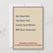 Invitation Je veux toi | Oncle Sam Fête Amusante de Recruteme (Dos)