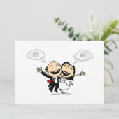 Invitation Je viens de me marier (Debout devant)