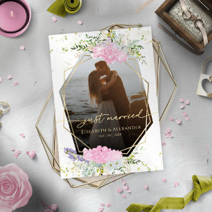 Invitation Je viens de me marier Annonce photo de mariage d